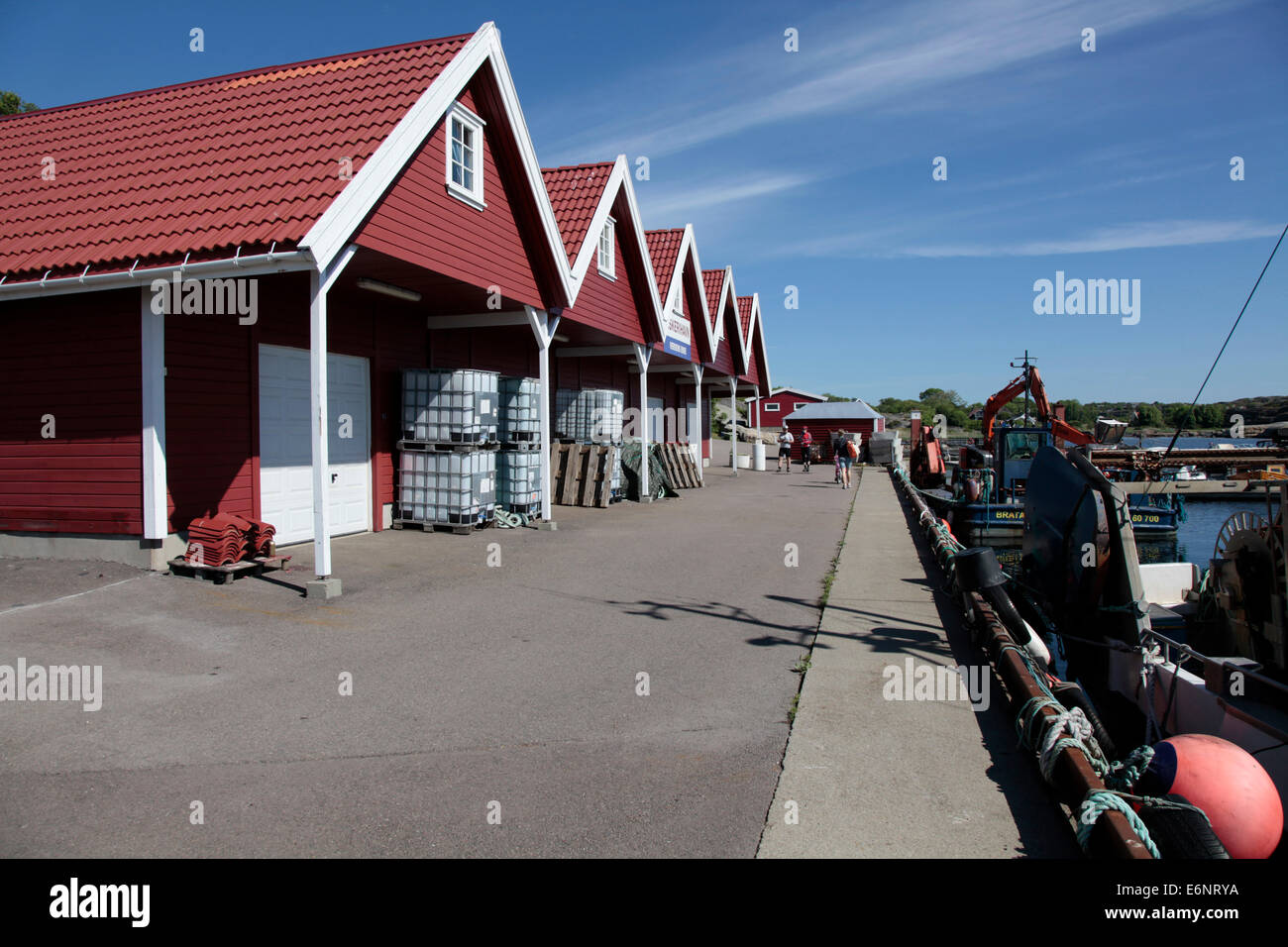 Fishing port and marina at Verdens Ende. The Norwegian end of the world - or 'Verdens Ende' - is located in the Oslo fjord. Photo: Klaus Nowottnick Date: June 8, 2014 Stock Photo