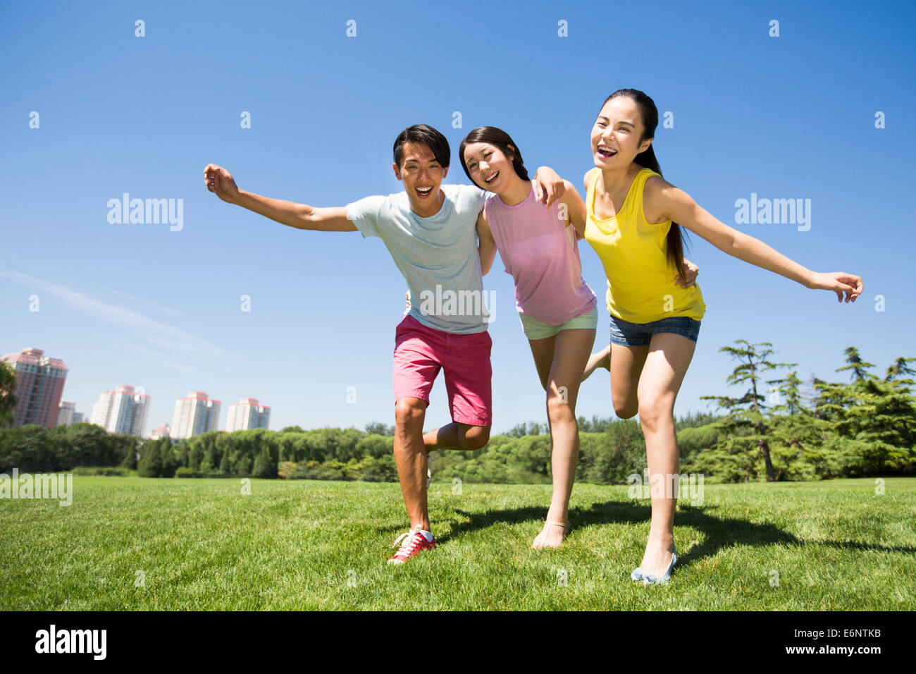 Toothy smile standing open arm hi-res stock photography and images - Alamy