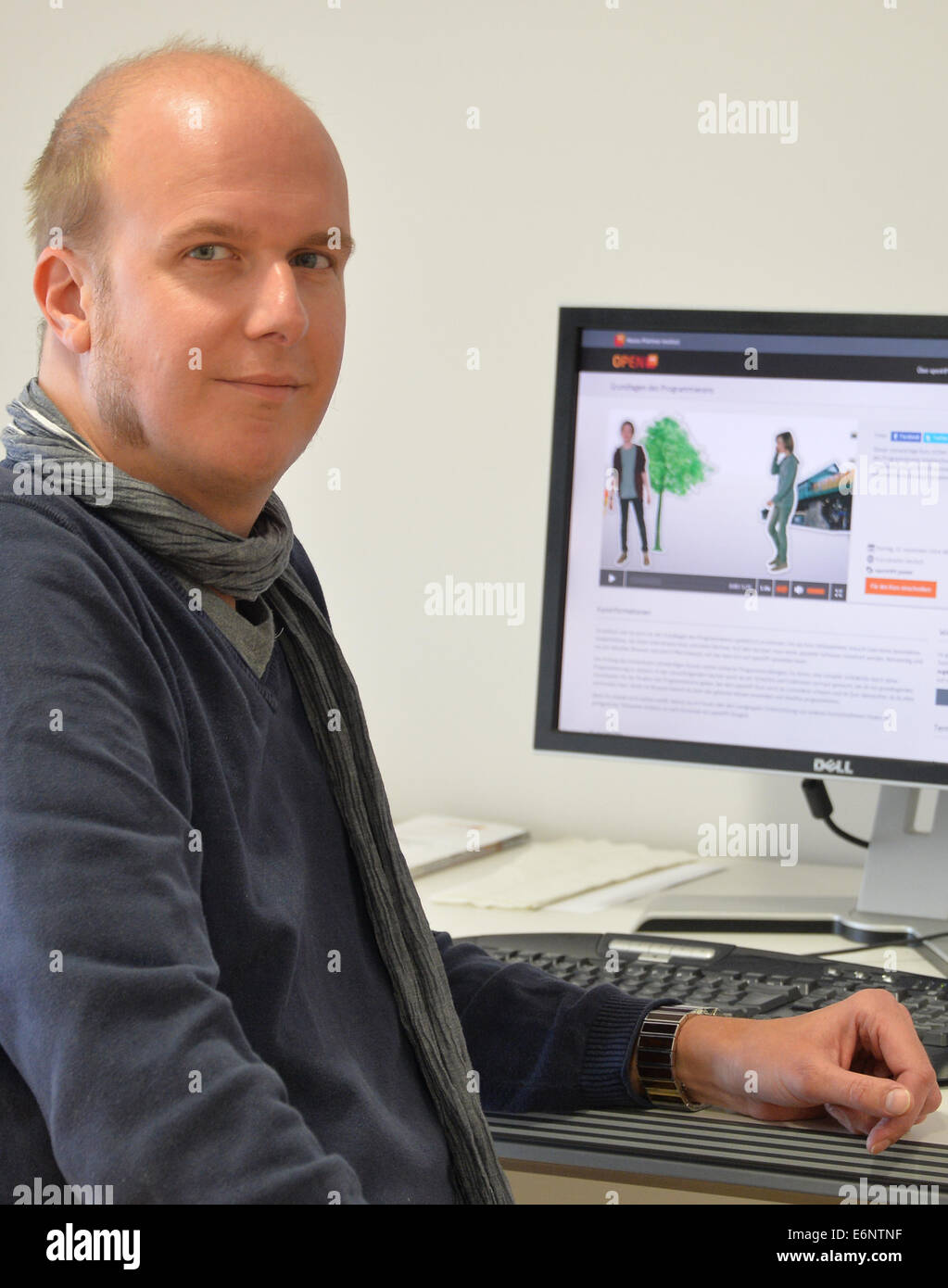Computer expert Christian Willems sits in front of a computer ...