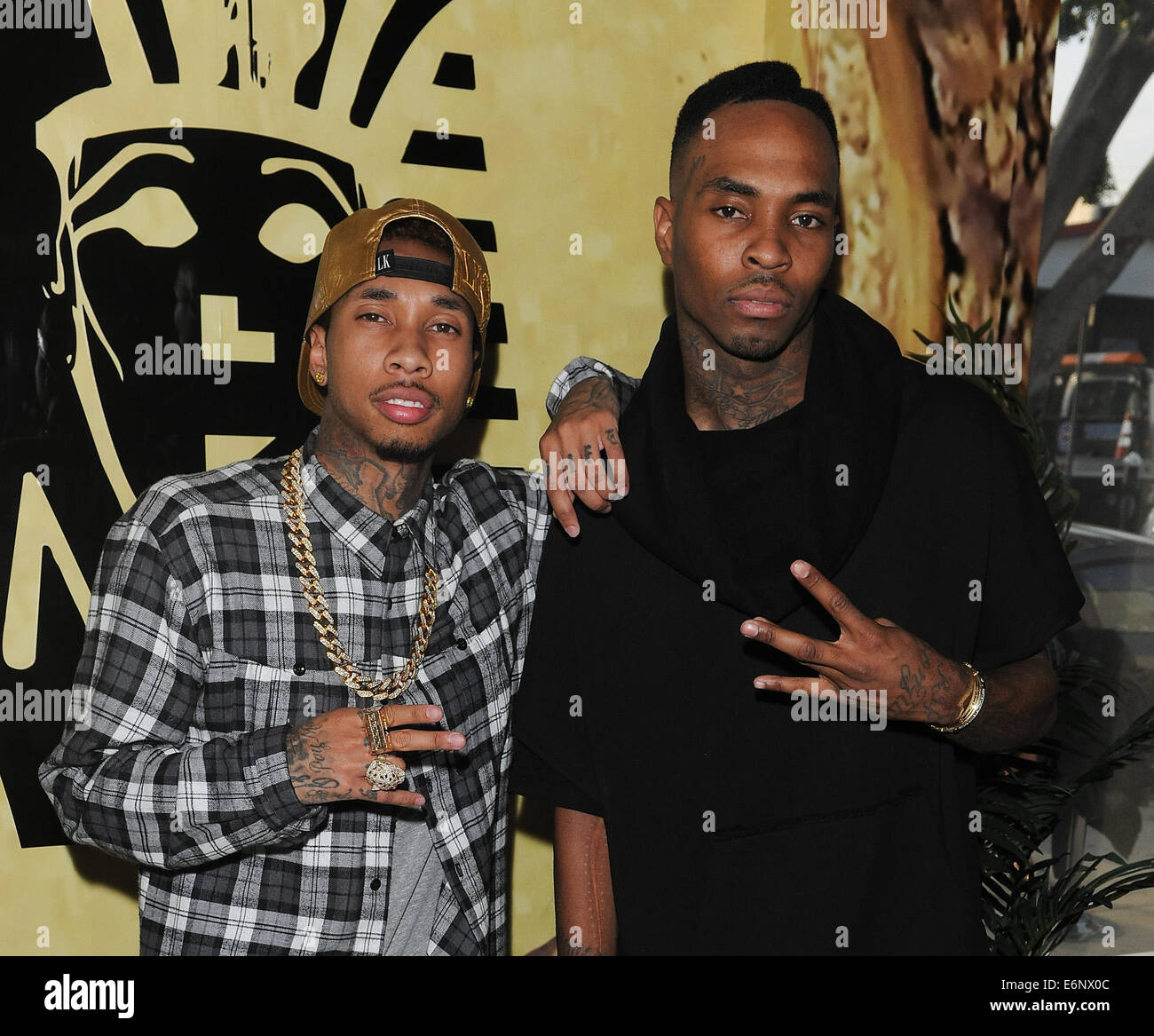 Recording Artist TYGA Attends Grand Opening Last Kings Flagship Store  Featuring: TYGA,Wiz Khalifa Where: Los Angeles, California, United States  When: 20 Feb 2014 Stock Photo - Alamy