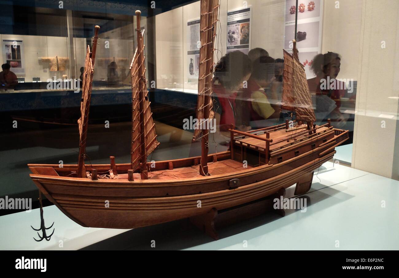 Jinan. 28th Aug, 2014. Photo taken on Aug. 28, 2014 shows a model of ...
