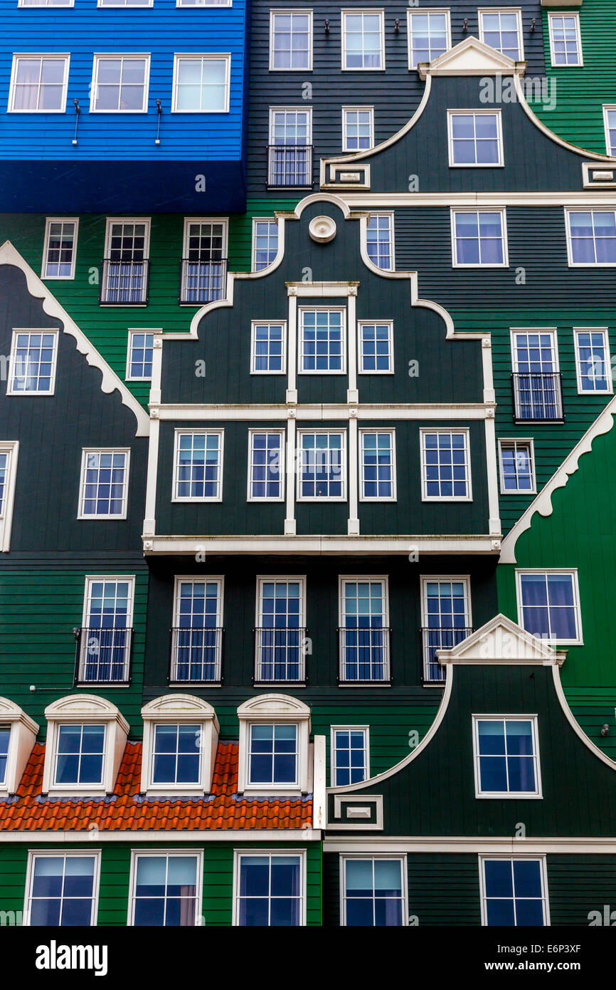 Colourful Buildings, Zaandam, Amsterdam, Holland Stock Photo