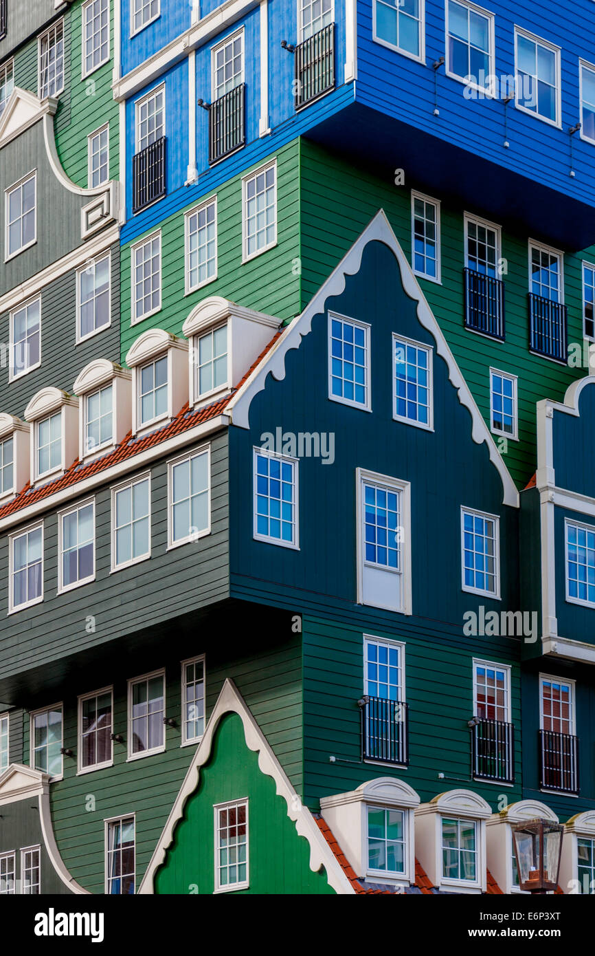 Colourful Buildings, Zaandam, Amsterdam, Holland Stock Photo