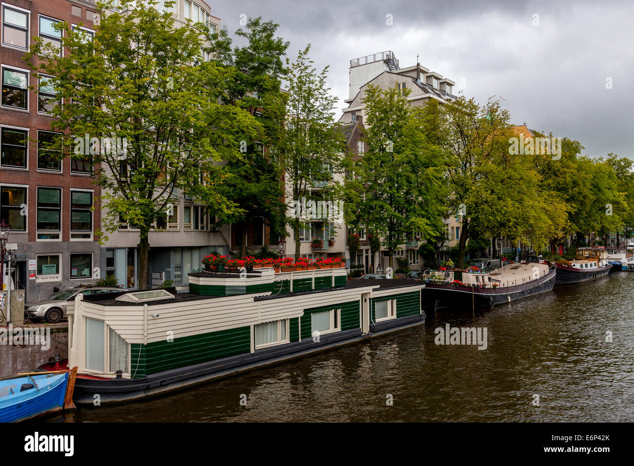 House Boats, Amsterdam, Holland Stock Photo