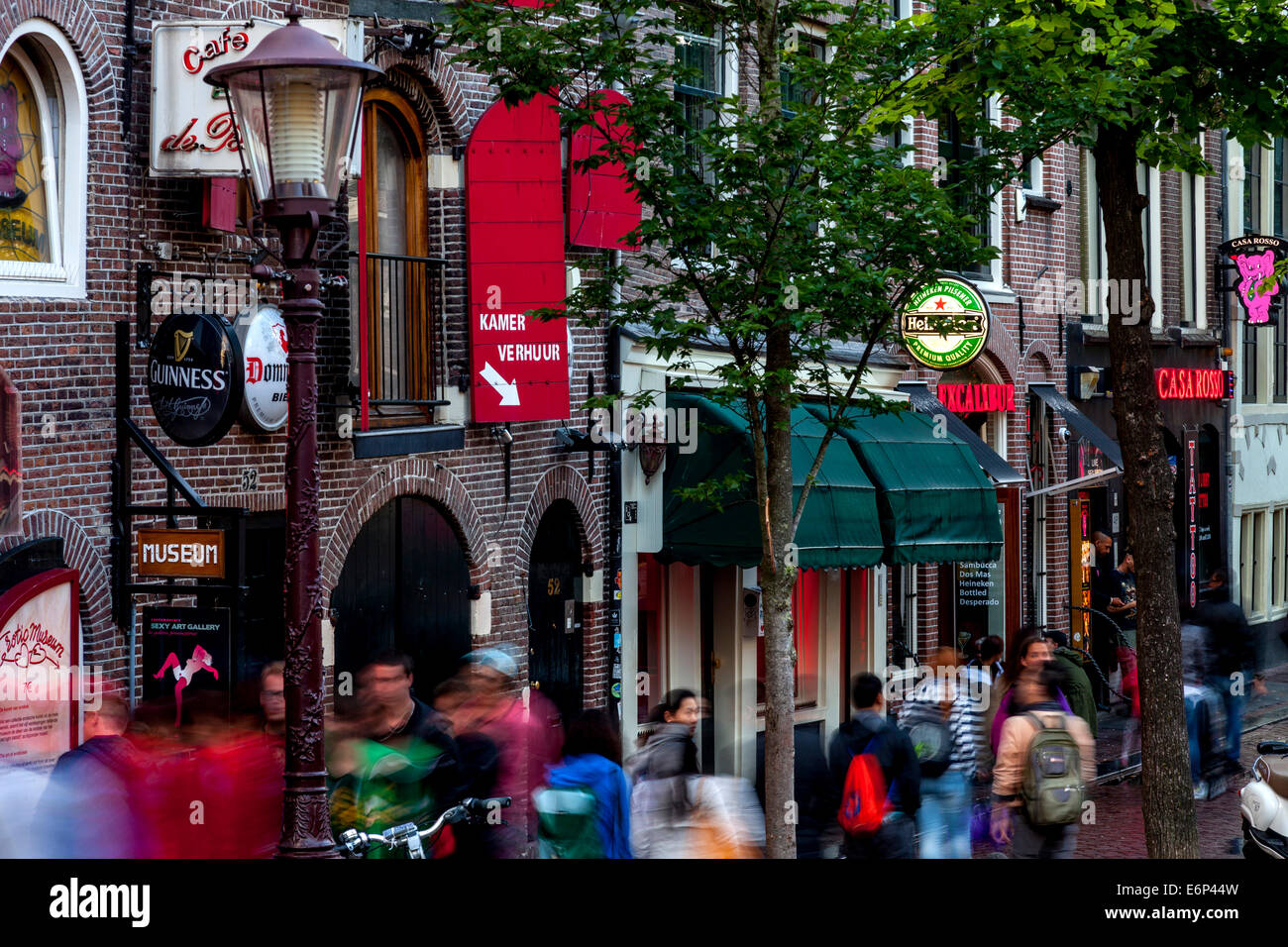 Cafes and Bars, Red Light District, Amsterdam, Holland Stock Photo Alamy