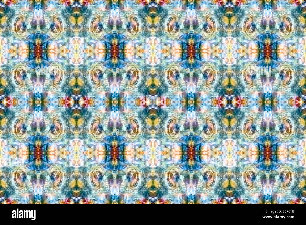 Intricate ikat pattern background, colorful fashion fabric ornament Stock Photo