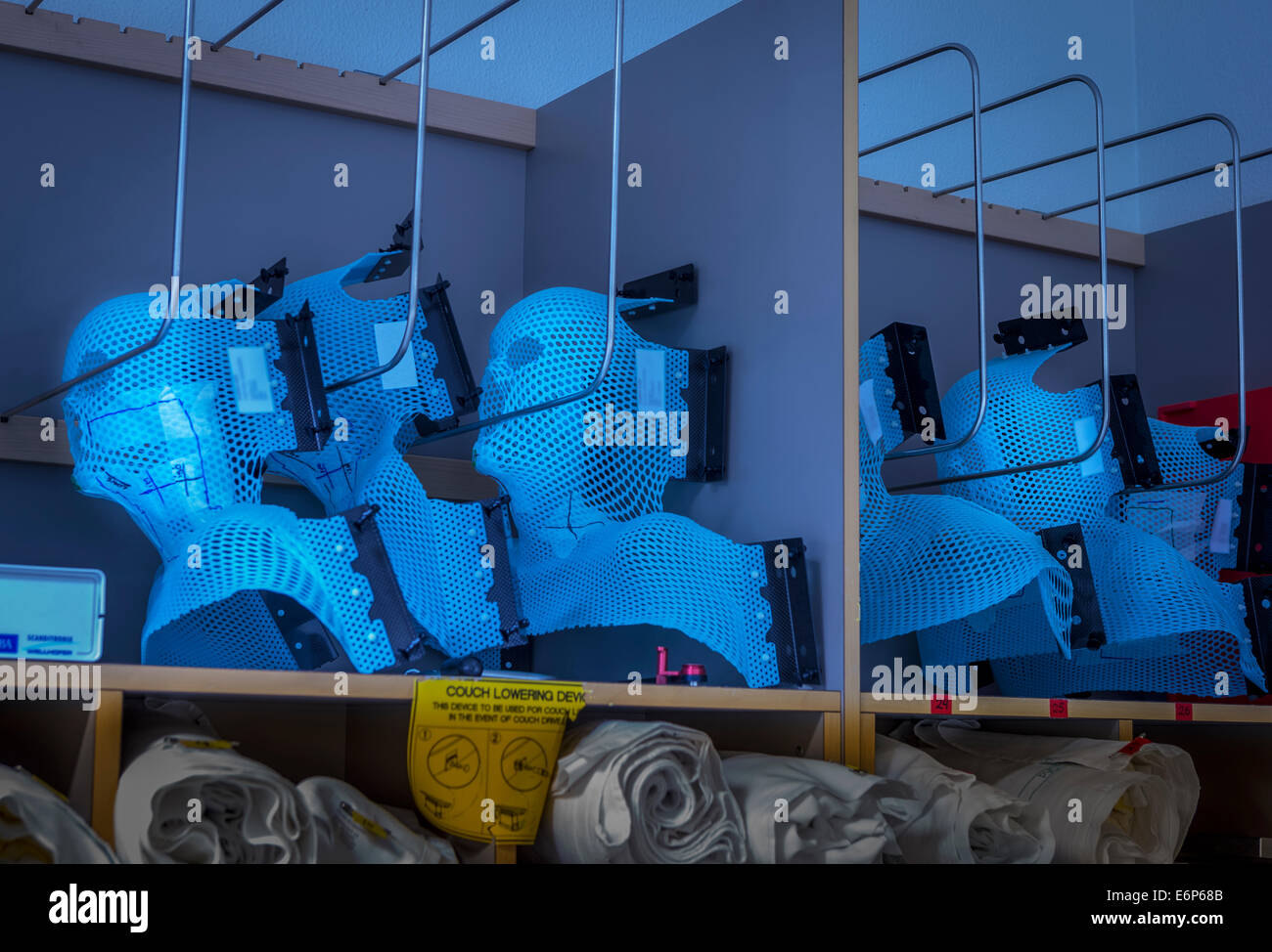 Plastic mesh masks for radiation treatments on head and neck regions