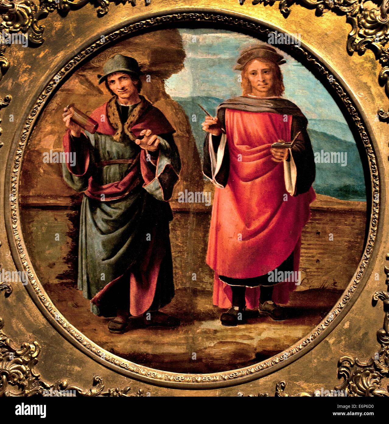Saint Come and St Damien 1506 Hernando  Yanez de la Almedina 1489-1536  Spain Spanish Stock Photo