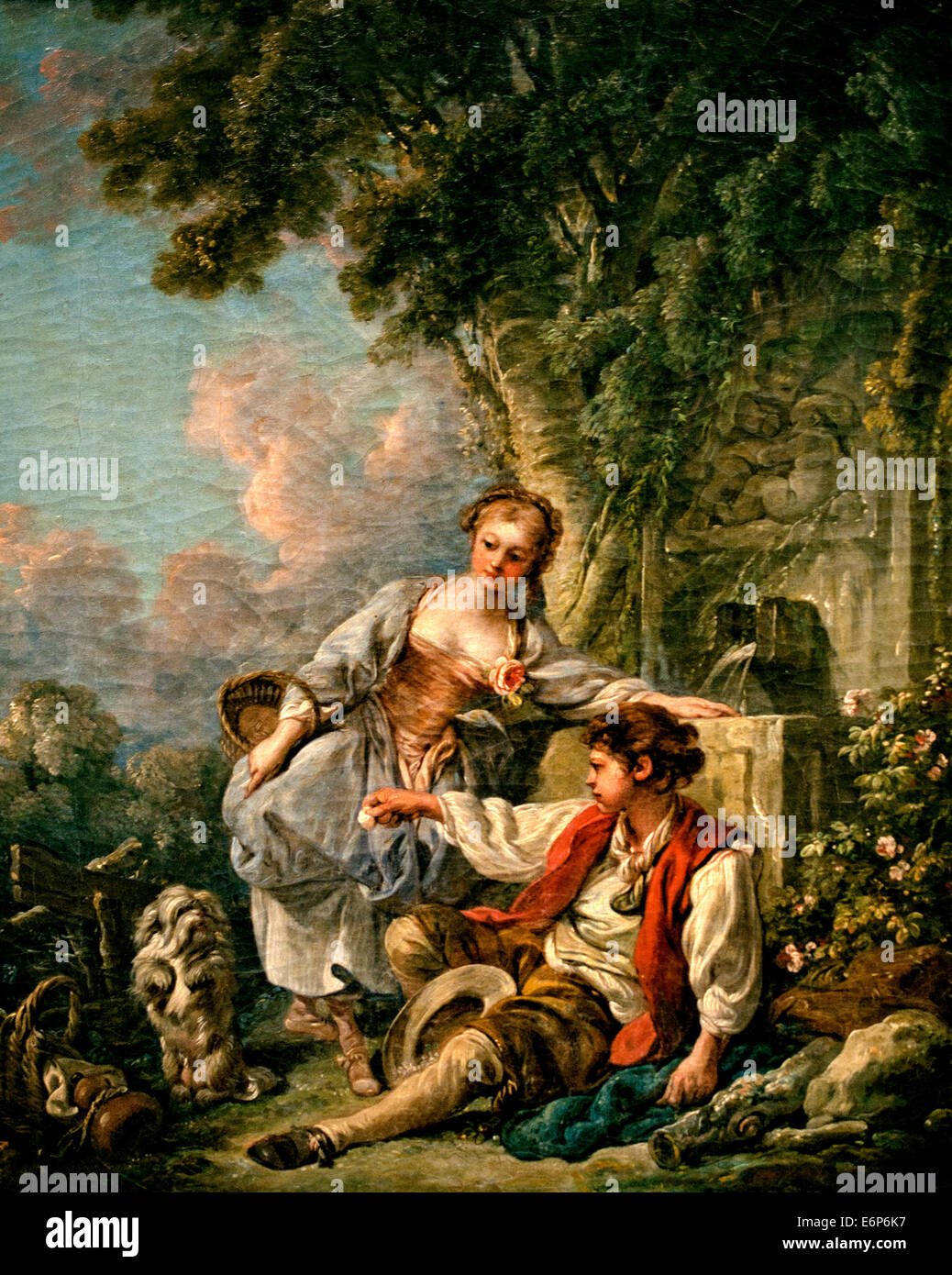 The Obedience rewarded 1768 Francois Boucher 1703-1770 France French Stock Photo