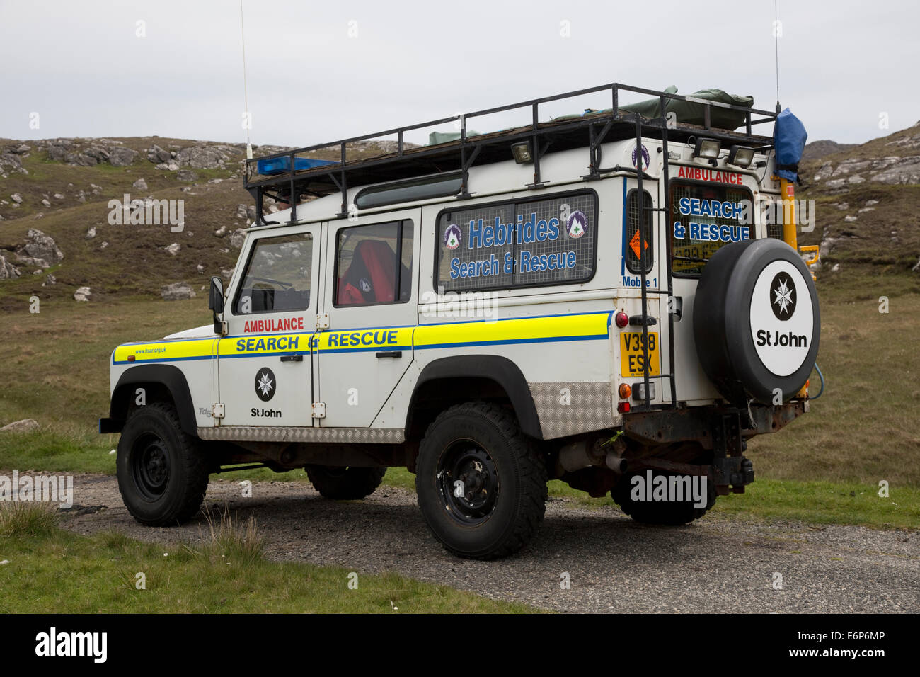 Search and Rescue vehicle Isle of Lewis Outer Hebrides Scotland UK Stock Photo