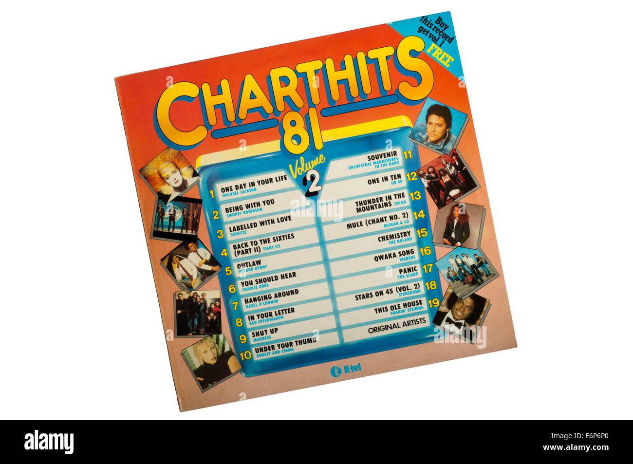 Chart Hits 81 Volume 2 was a compilation album released by K-Tel in 1981. Stock Photo