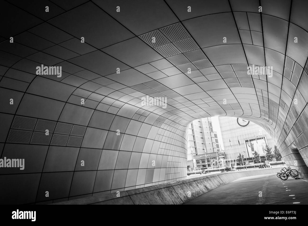 Modern architecture at the newly opened Dongdaemun Design Plaza in Seoul, South Korea, designed by architect, Zaha Hadid. Stock Photo