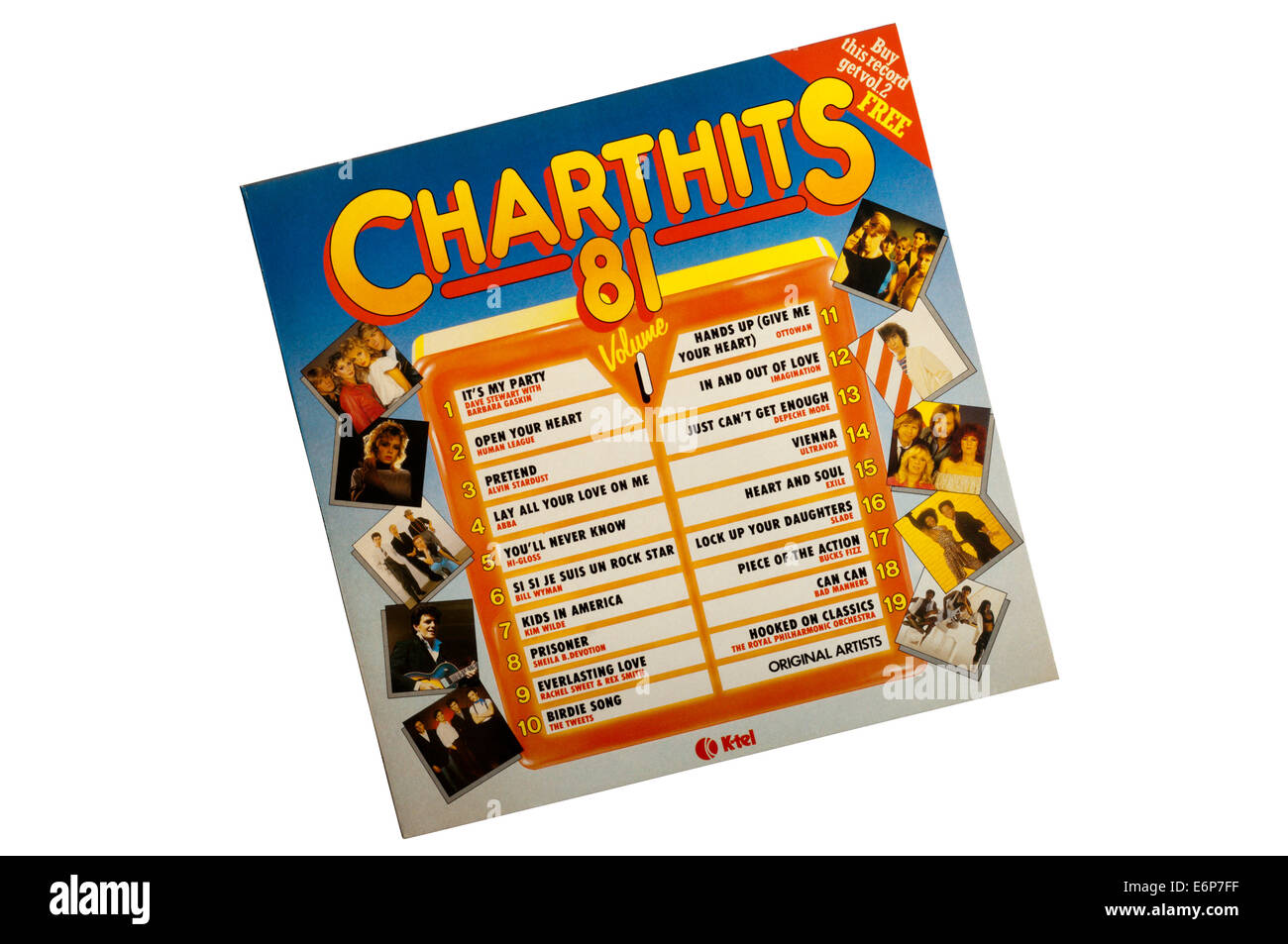Chart Hits 81 Volume 1 was a compilation album released by K-Tel in 1981. Stock Photo