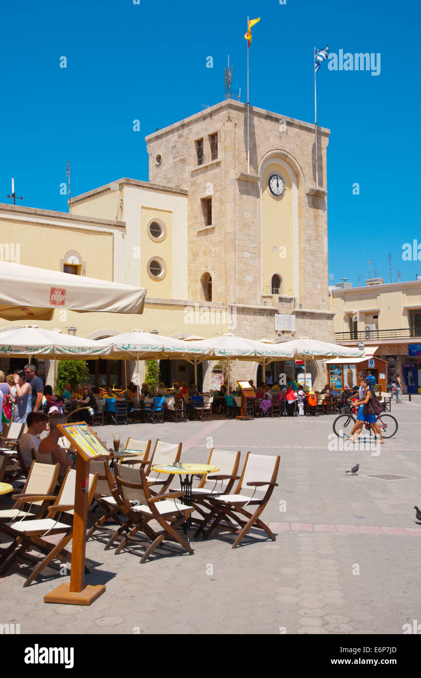 Eleftherias square, Kos town, Kos island, Dodecanese islands, Greece, Europe Stock Photo