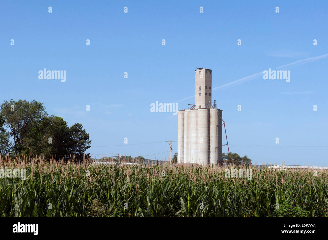 USA, Kansas. Grain elevators for storage Stock Photo Alamy
