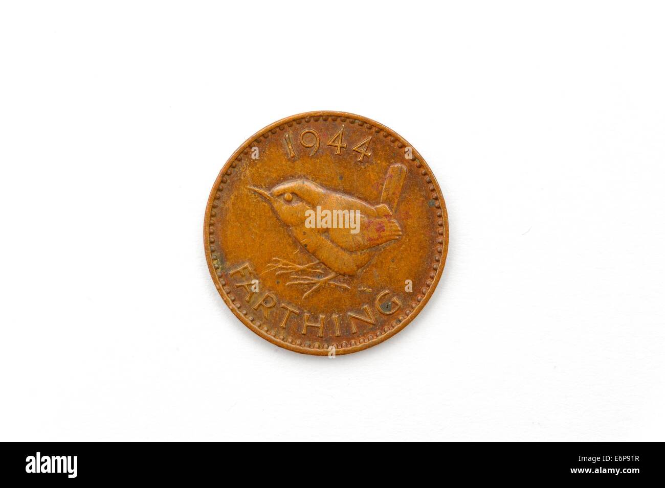 British farthing from 1944 Stock Photo