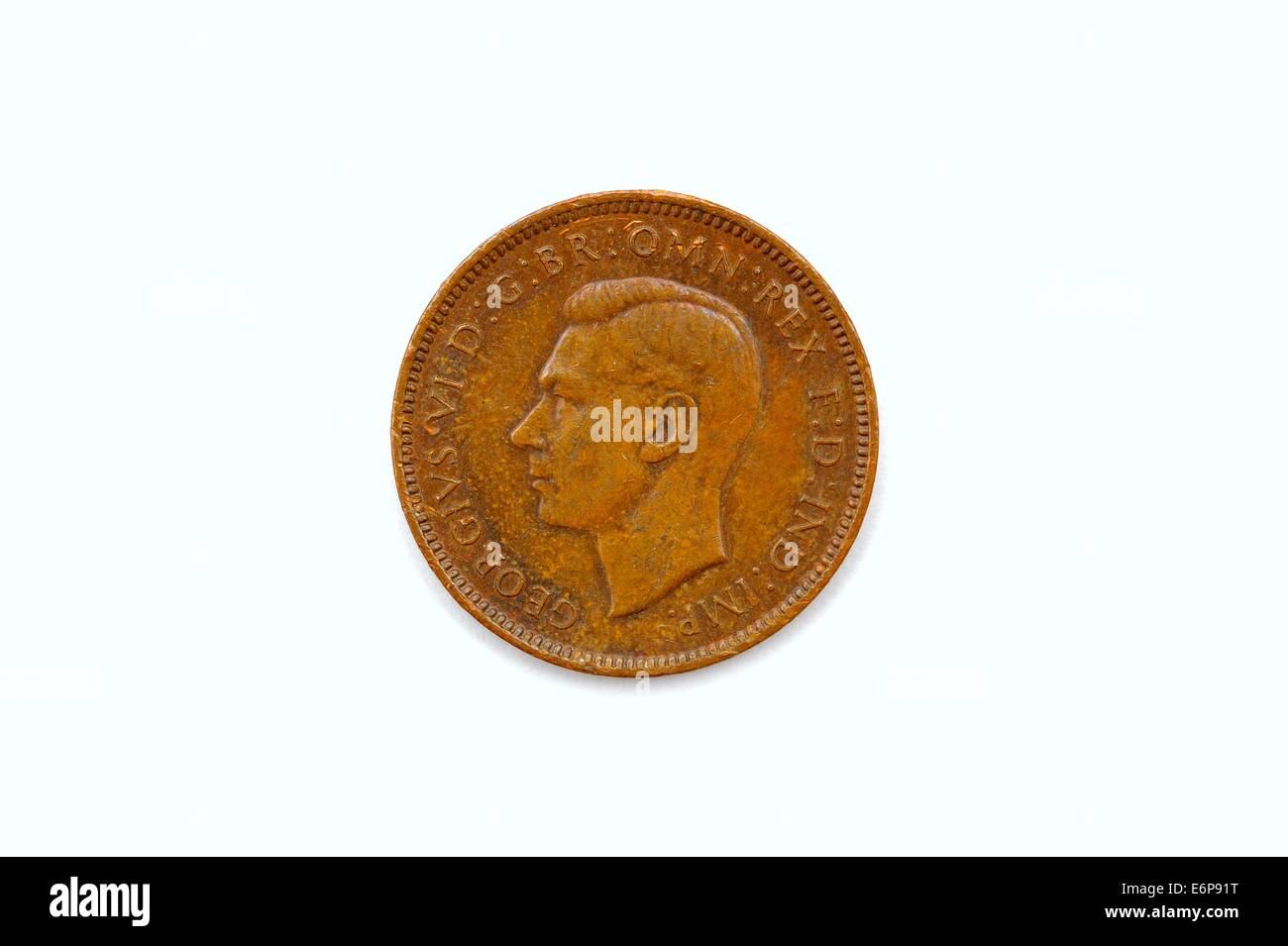 British farthing from 1944 Stock Photo