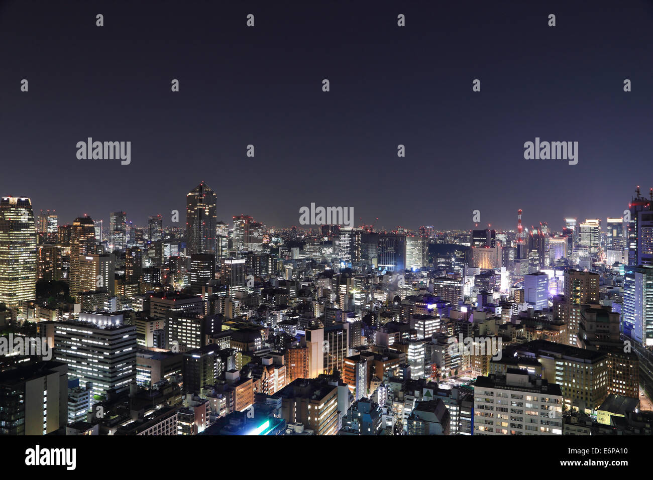 Tokyo cityscape at night Stock Photo