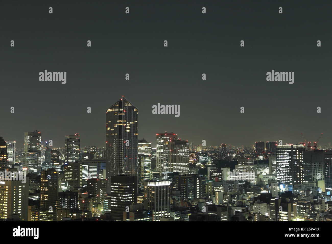 Tokyo cityscape at night of Japan Stock Photo