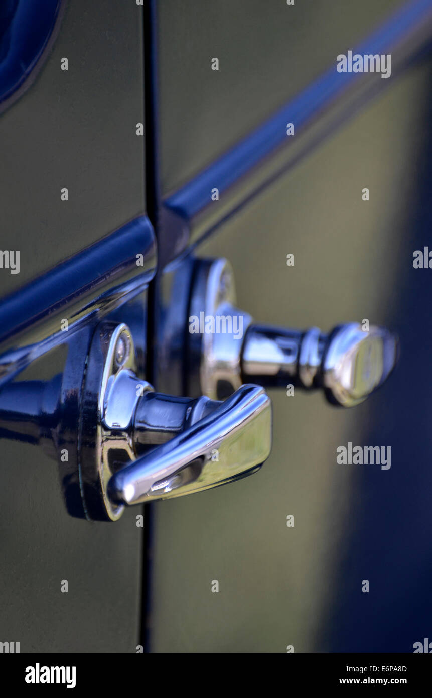 vintage car door handles Stock Photo - Alamy