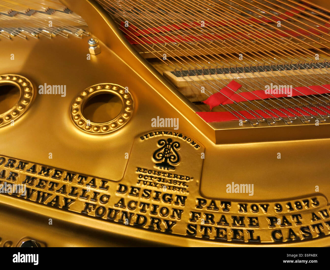 Piano Cast Iron Plate in Steinway and Sons Showroom, NYC, USA Stock Photo -  Alamy