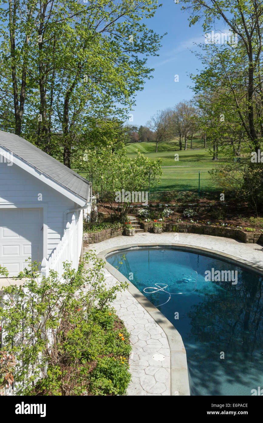 Luxury Residential Home with Swimming Pool, USA Stock Photo Alamy