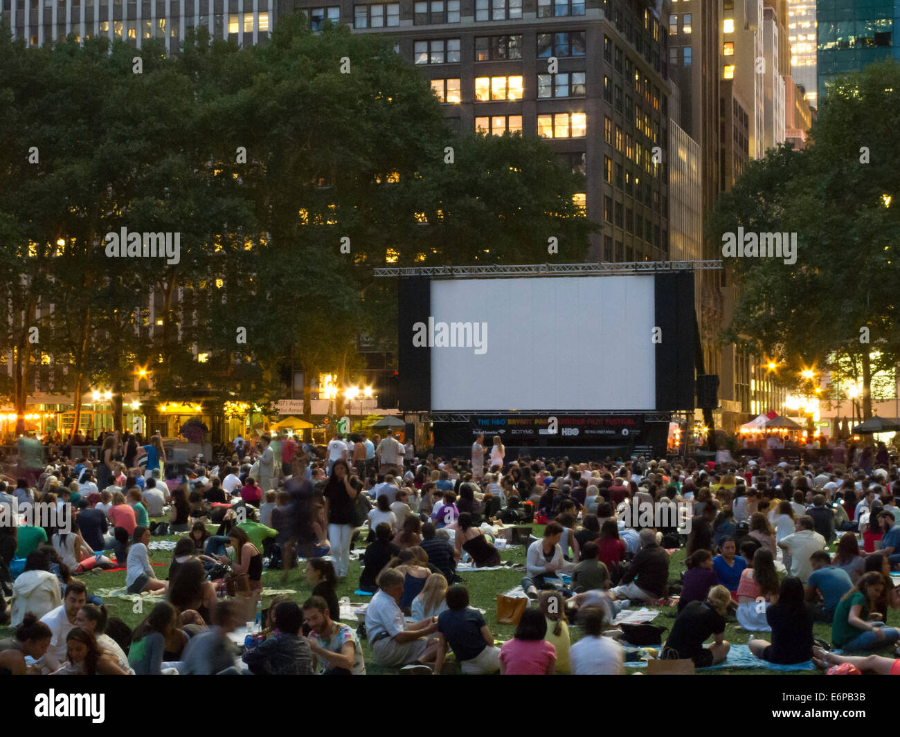 HBO Summer Film Festival, Bryant Park, NYC, USA Stock Photo