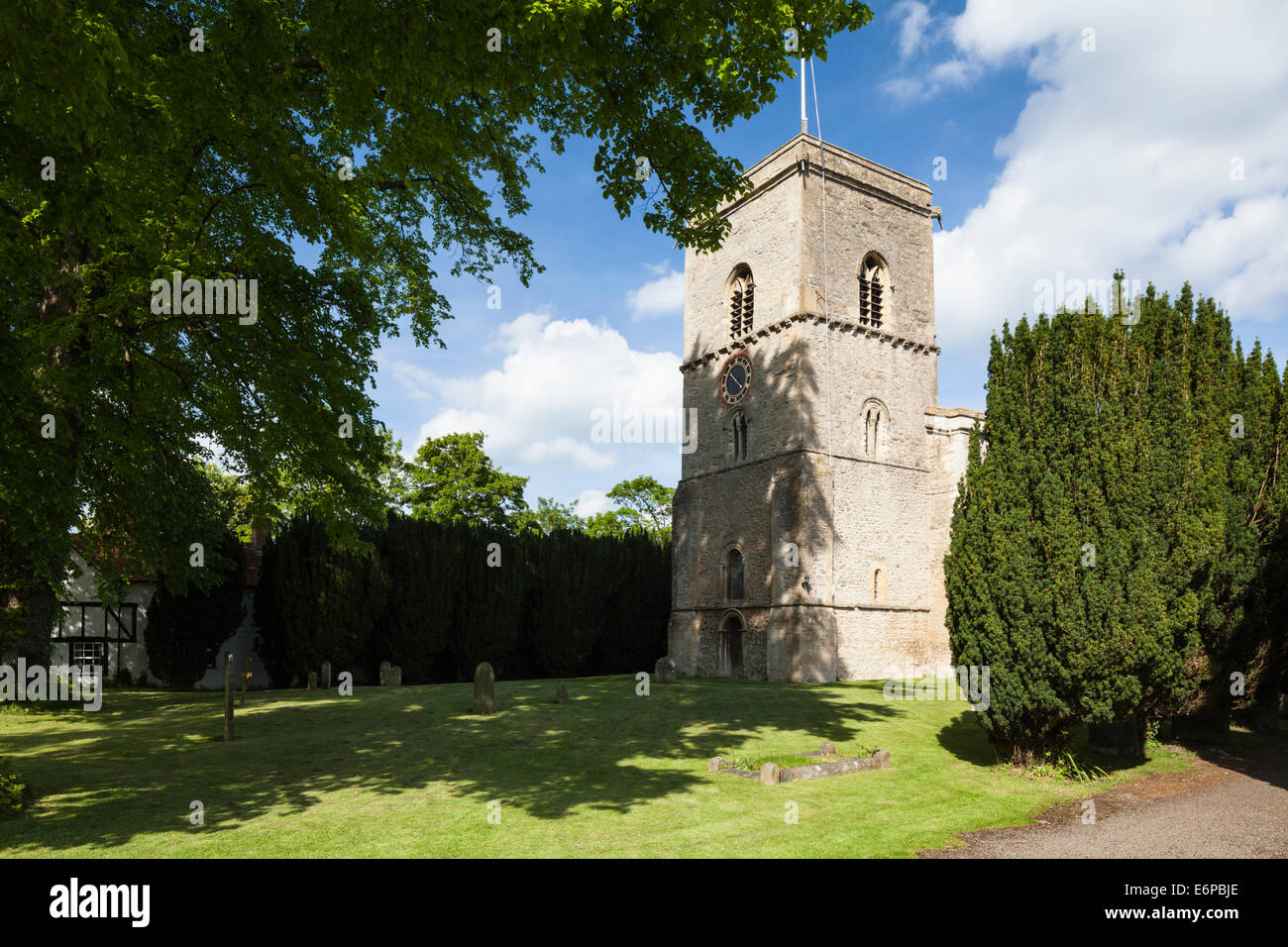 All Saints church in the village of Sutton Courtenay, Oxfordshire, England. Author, Eric Blair, better known as George Orwell, is buried here. Stock Photo