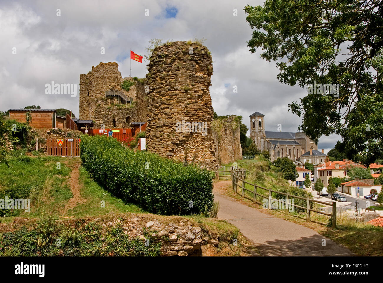 The ruined castle in Talmont St Hilaire in the Vendee region of France was once home to Richard the Lionheart, English king Stock Photo