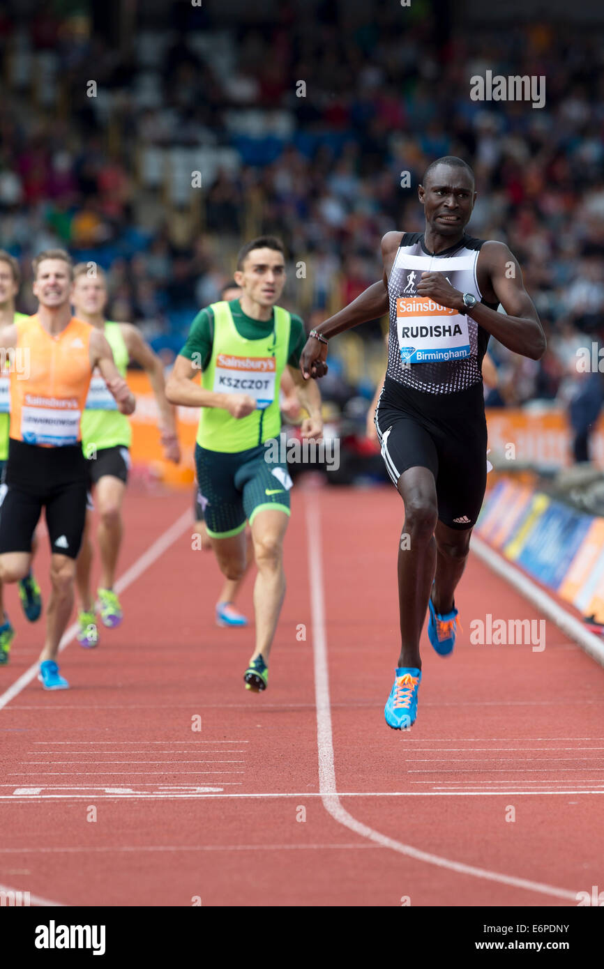 David RUDISHA, 600m race Diamond League 2014 Sainsbury's Birmingham Grand Prix, Alexander Stadium, UK Stock Photo