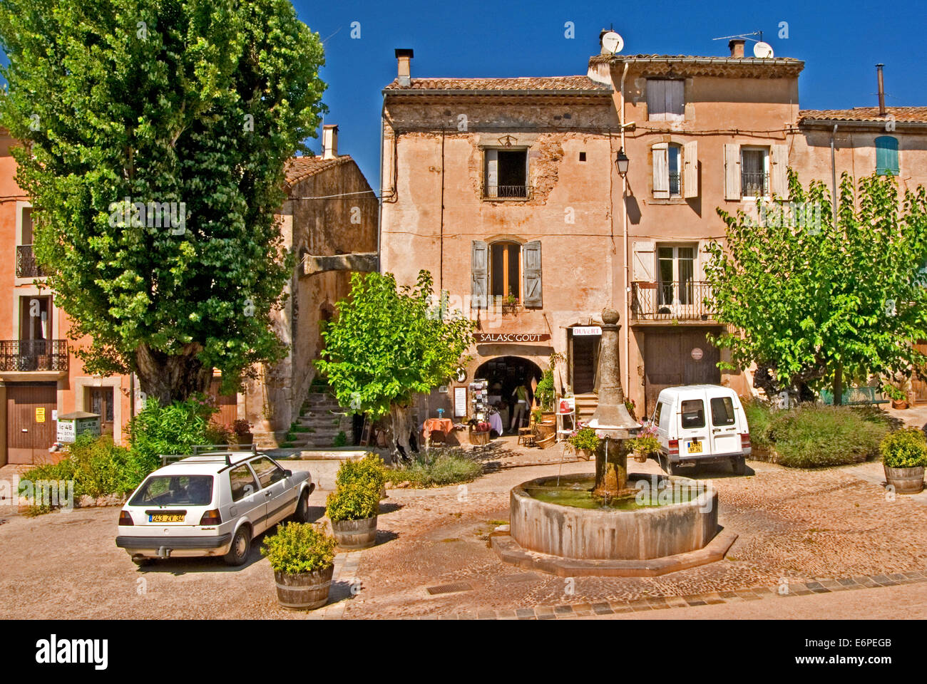 Salasc in the Herault is a picturesque village on the edge of the Massif Central Stock Photo
