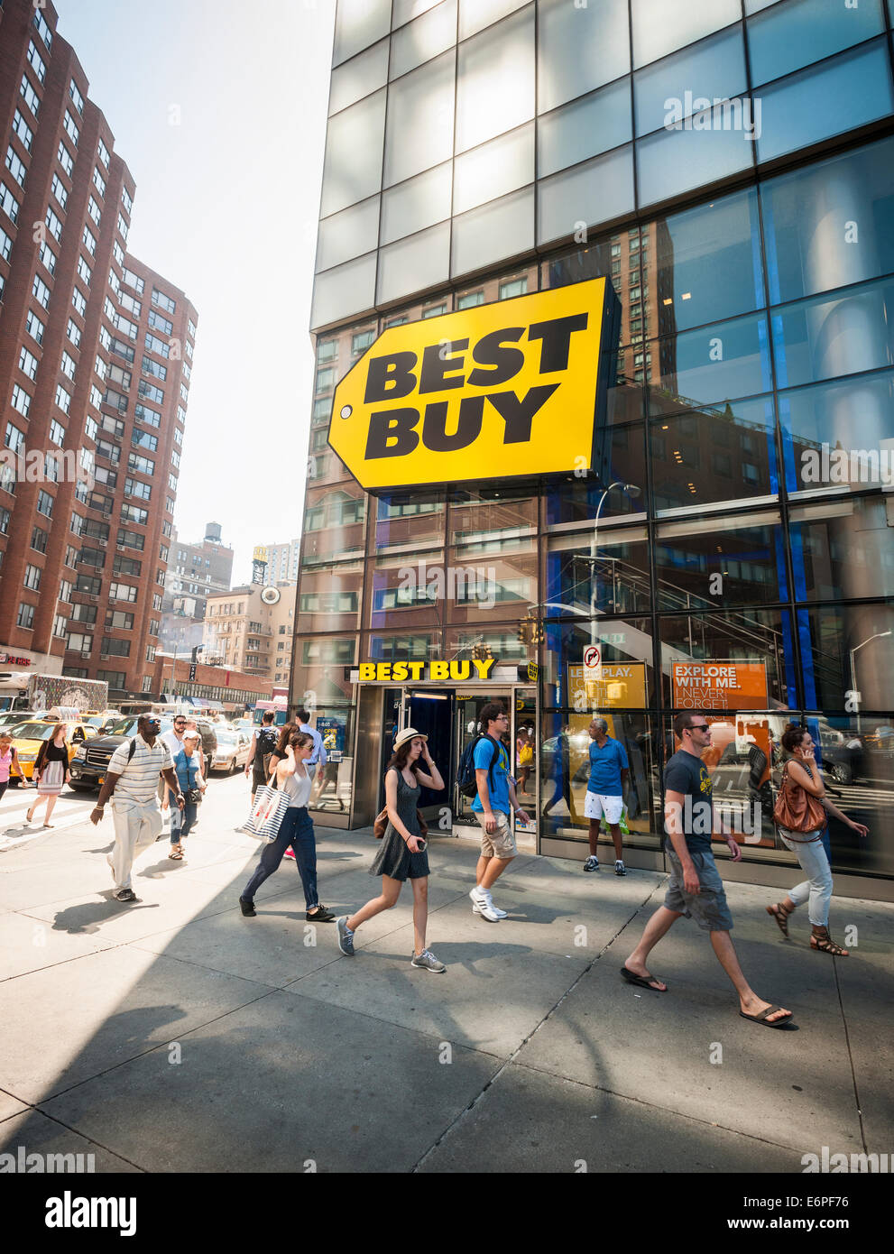 The Best Buy electronics store in Union Square in New York Stock Photo
