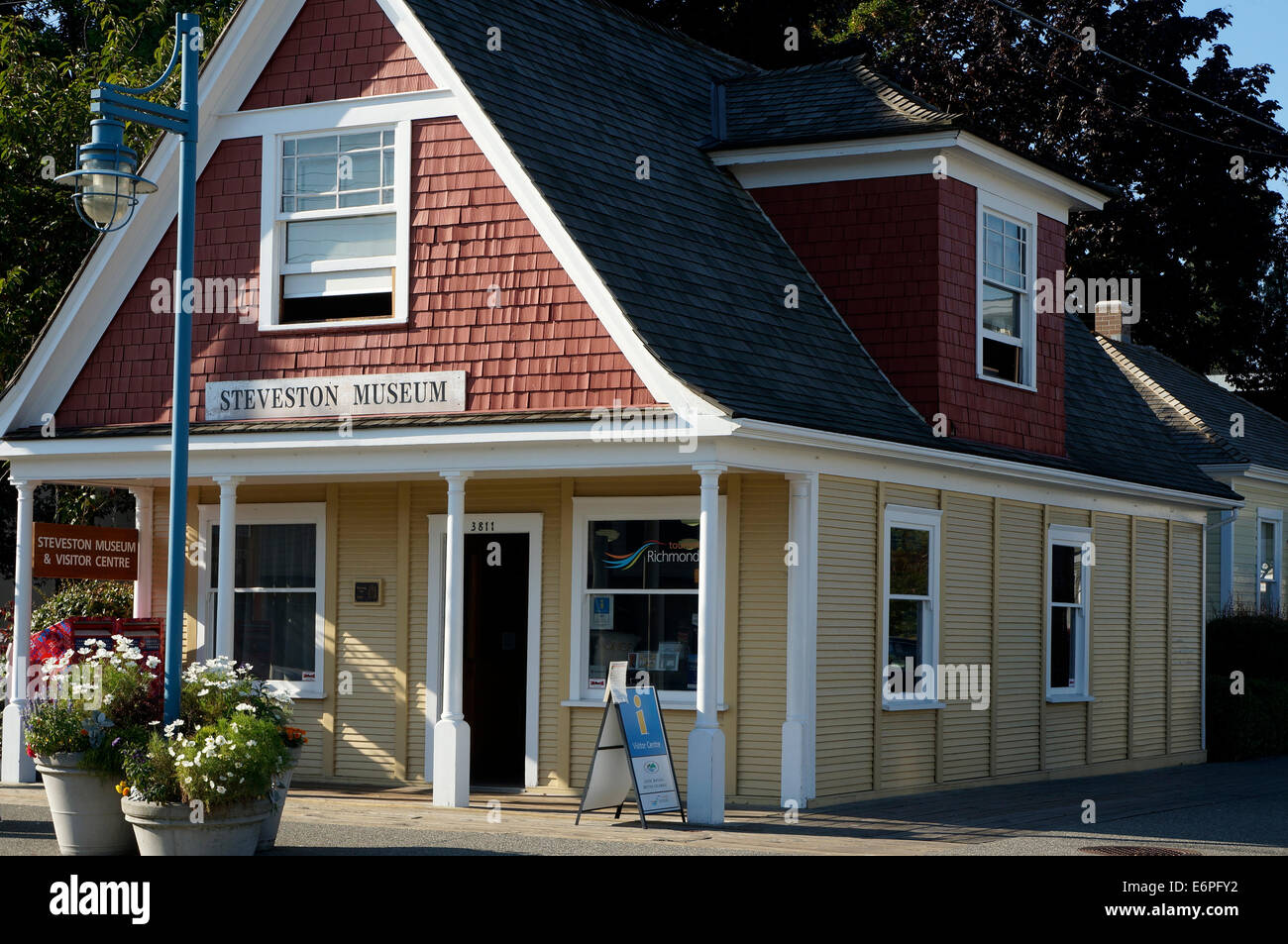 The Steveston Museum, visitors centre, and post office in Steveston Village,  Richmond, British Columbia, Canada Stock Photo
