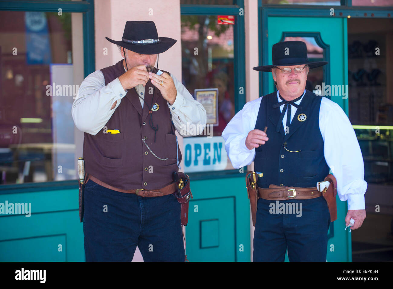 A participants in the Vigilante Days event in Tombstone , Arizona Stock Photo