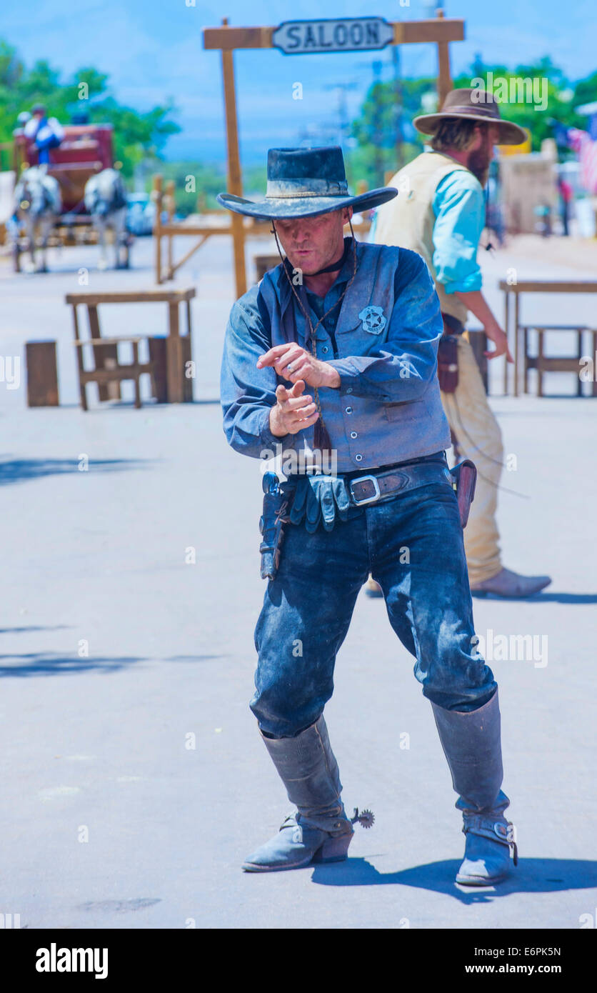 A participants in the Vigilante Days event in Tombstone , Arizona Stock Photo