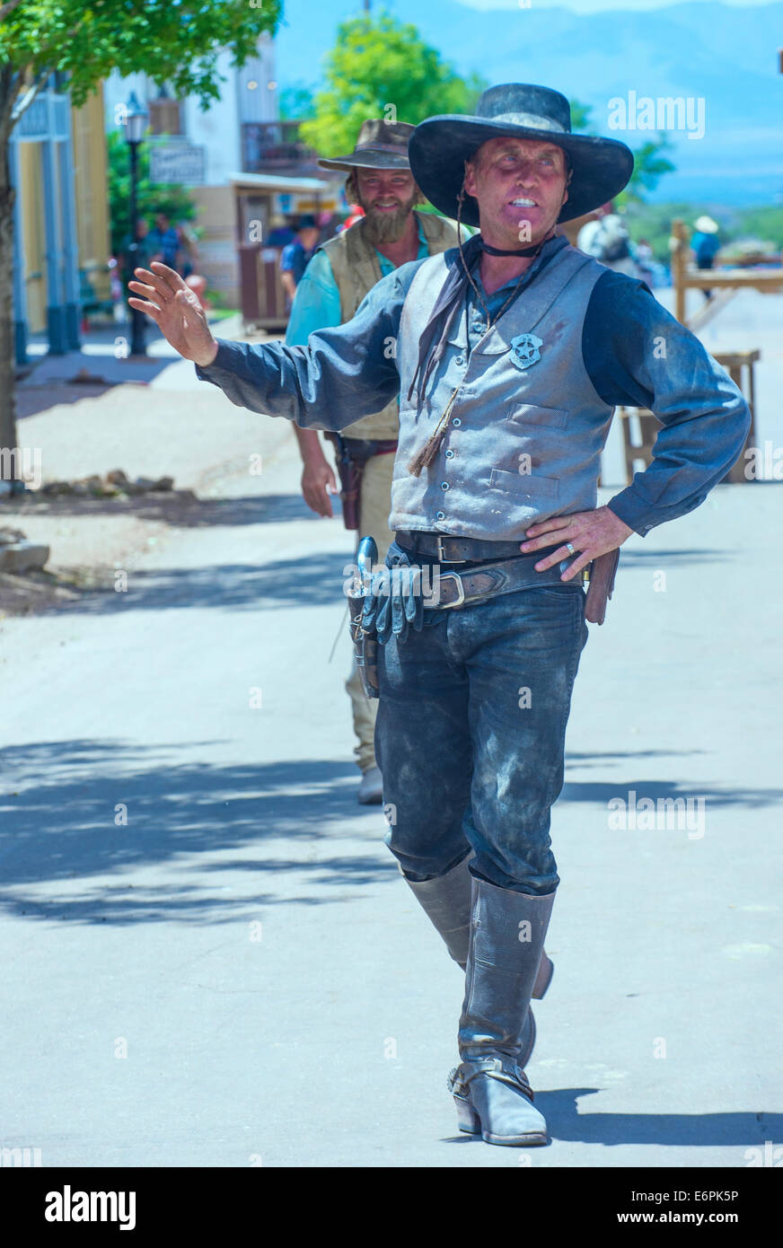 A participants in the Vigilante Days event in Tombstone , Arizona Stock Photo