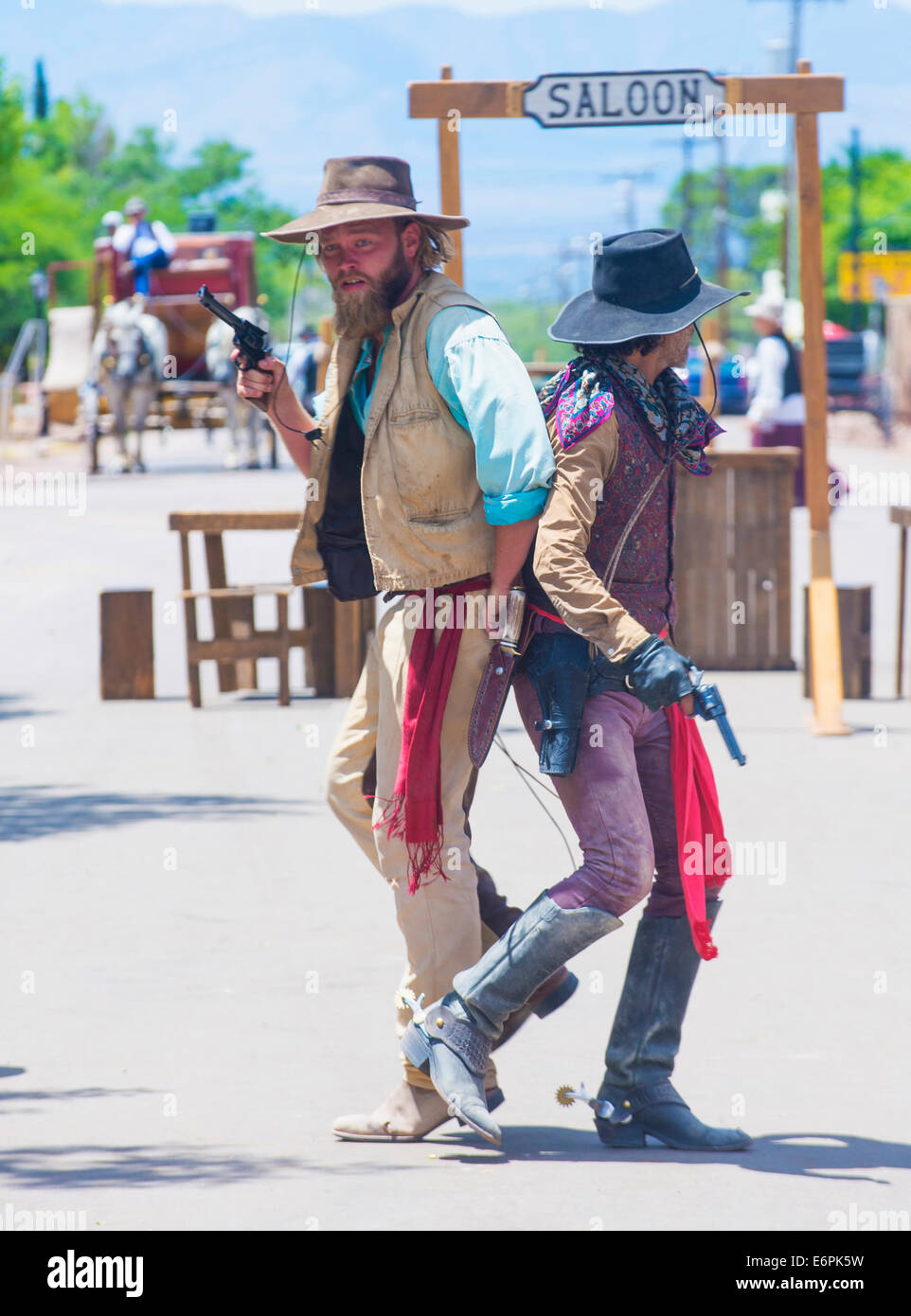 A participants in the Vigilante Days event in Tombstone , Arizona Stock