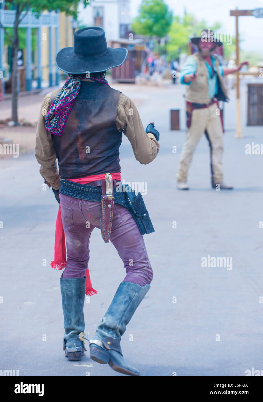 A participants in the Vigilante Days event in Tombstone , Arizona Stock Photo