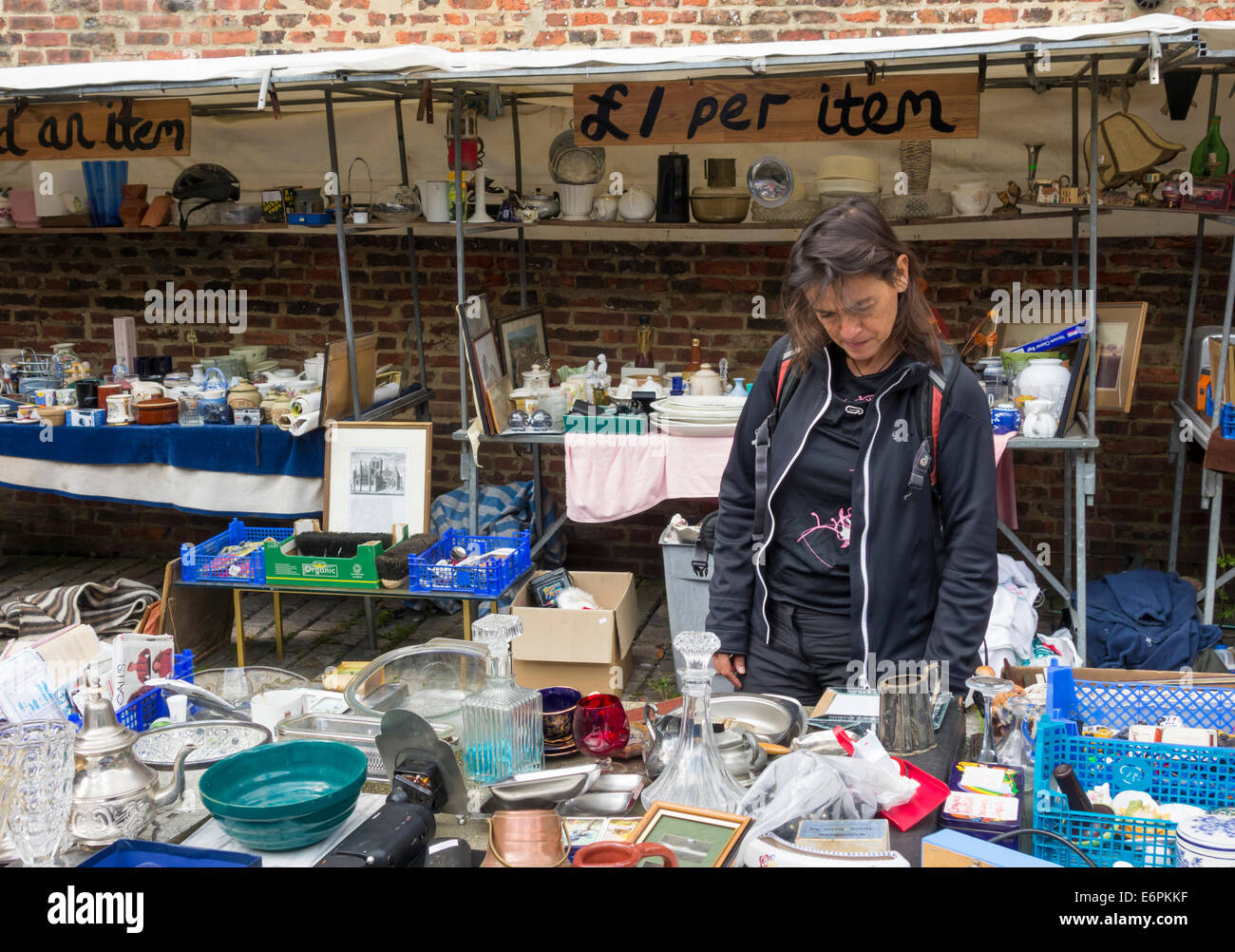 Flea market at Stockton on Tees, north east England. UK Stock Photo Alamy
