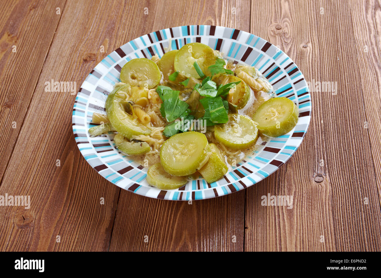 Minestra di zucchine - Italian zucchini soup Stock Photo - Alamy