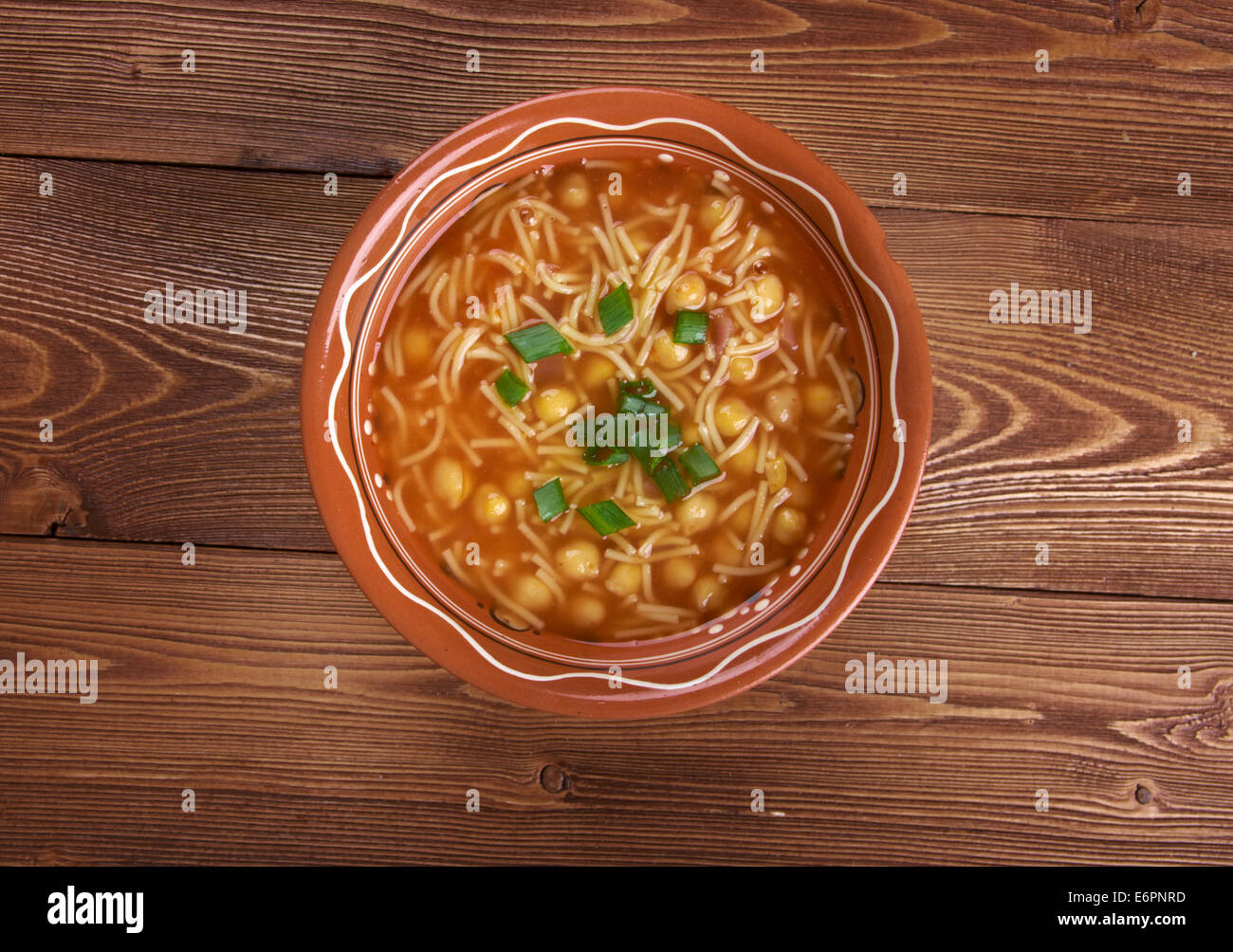 Minestra di Ceci - Italian chickpea  soup Stock Photo