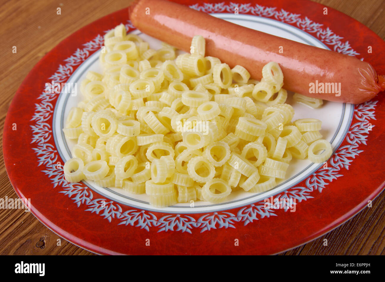 Ditalini pasta with sausage served in a ceramic bowl Stock Photo Alamy
