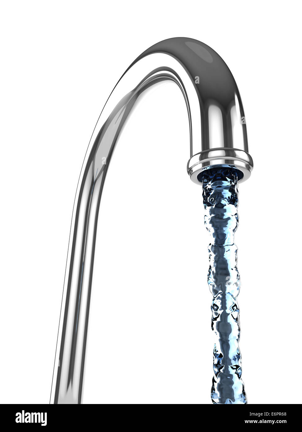 3d render of a flowing water tap Stock Photo - Alamy