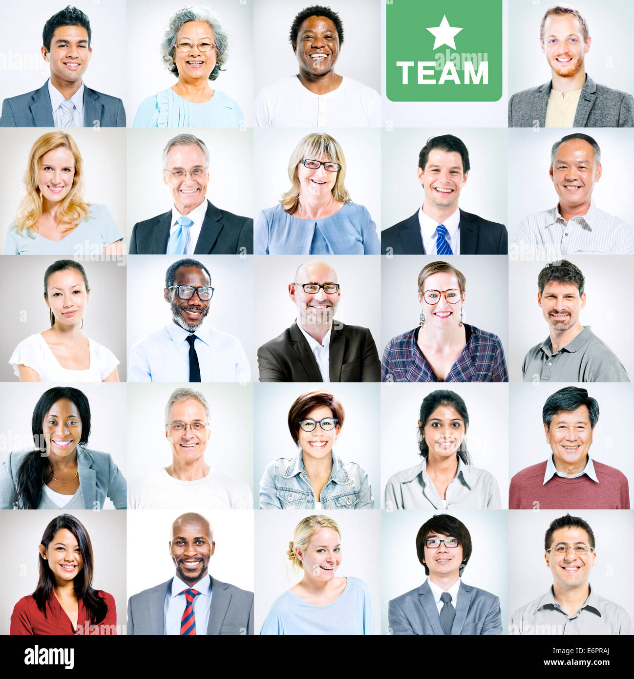 Portraits of Multiethnic Diverse Business People Stock Photo