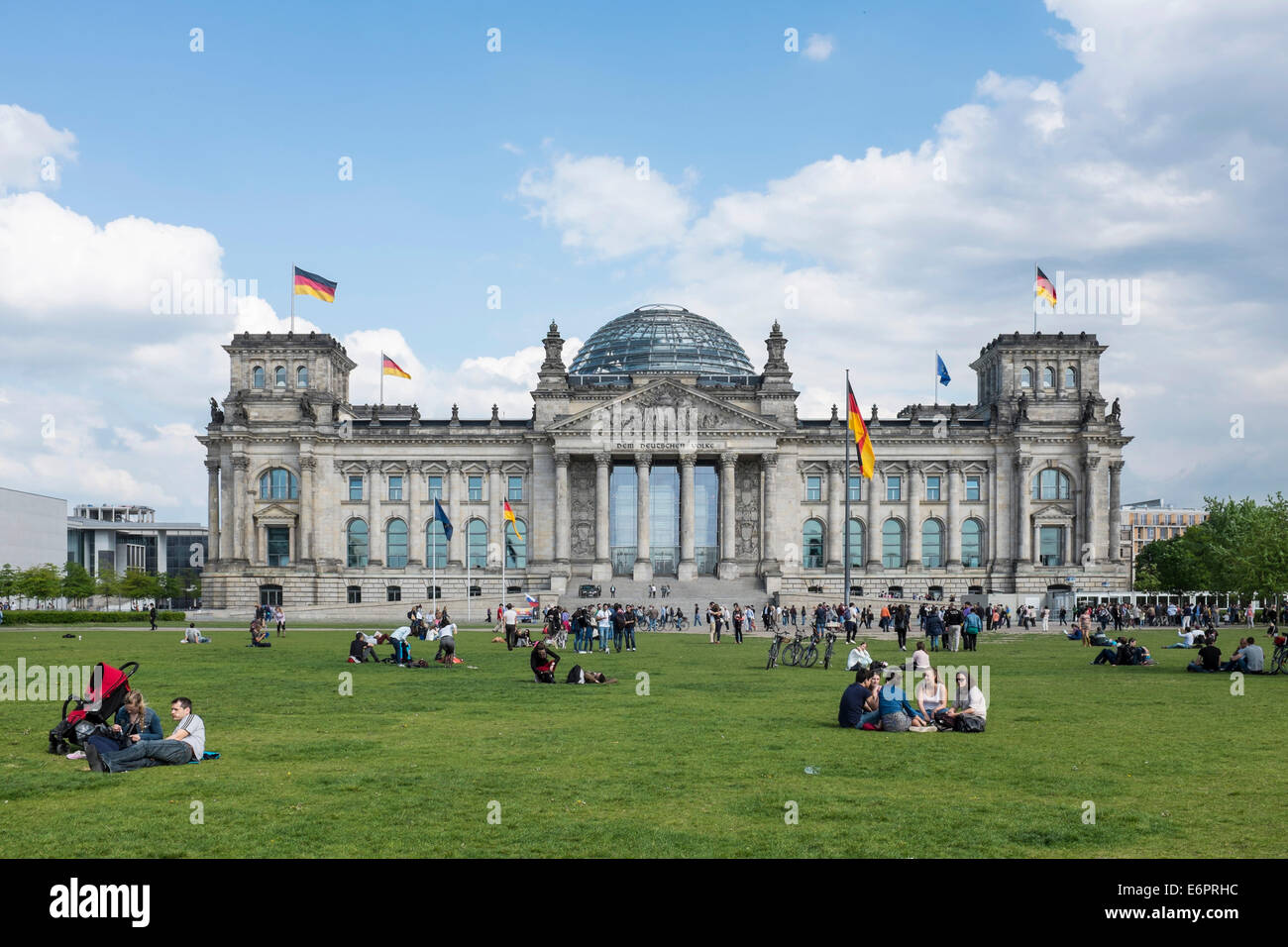 Reichstag, seat of the German parliament, Platz der Republik, Mitte, Berlin, Germany Stock Photo