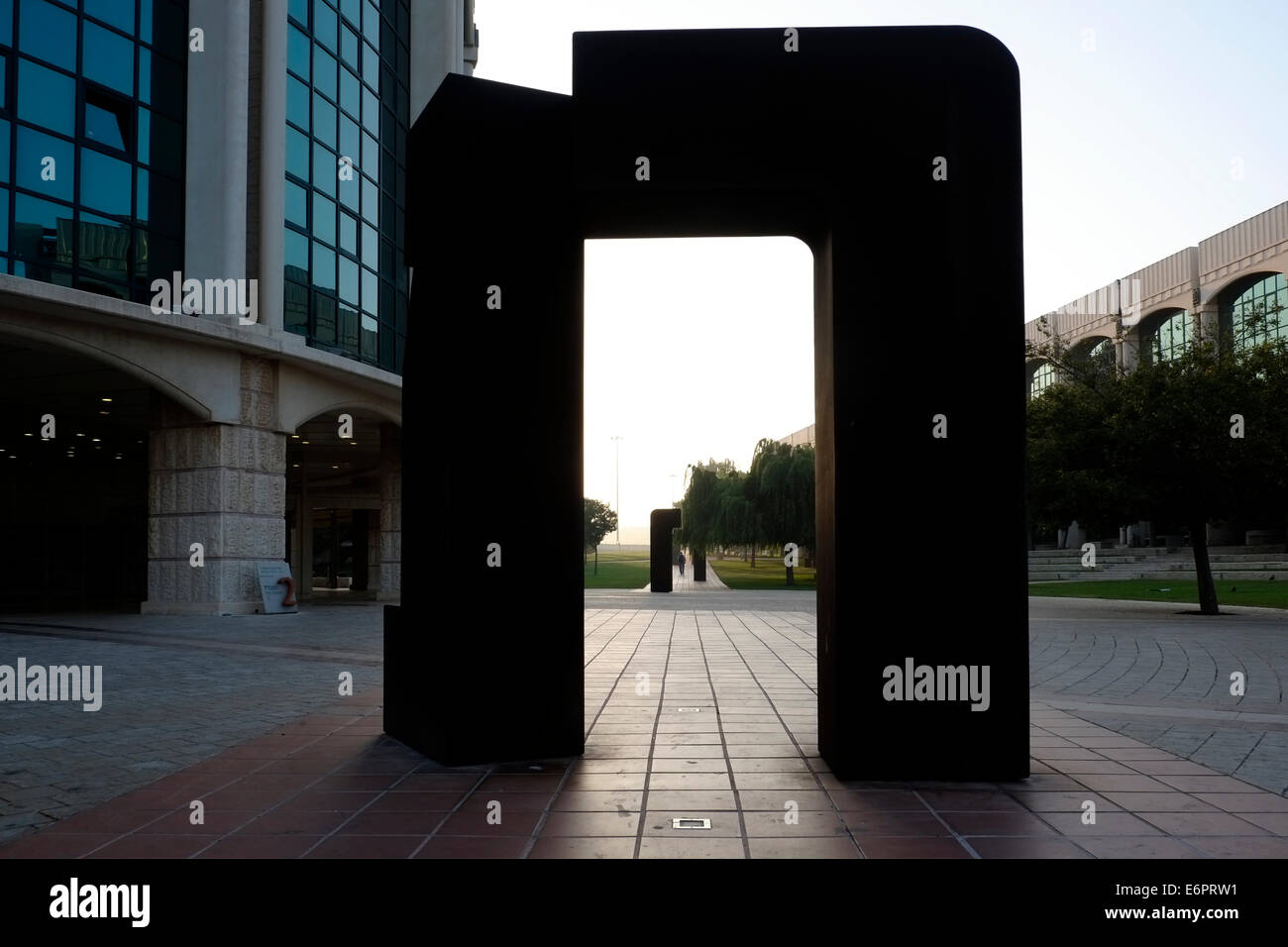 A contemporary sculpture depicting Hebrew letter by Israeli sculptor