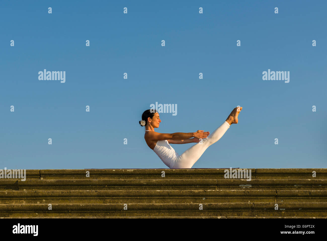 Boat pose yoga cutout hi-res stock photography and images - Alamy