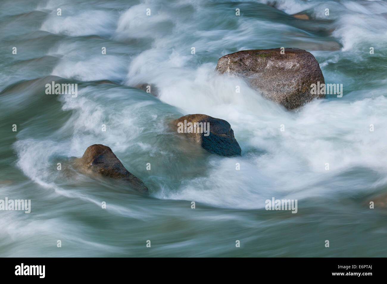 Wild water lapping against granite stones, Sellrain, Tyrol, Austria