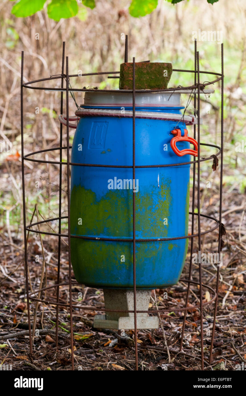 Feeders for pheasants, partridges and game birds on a traditional