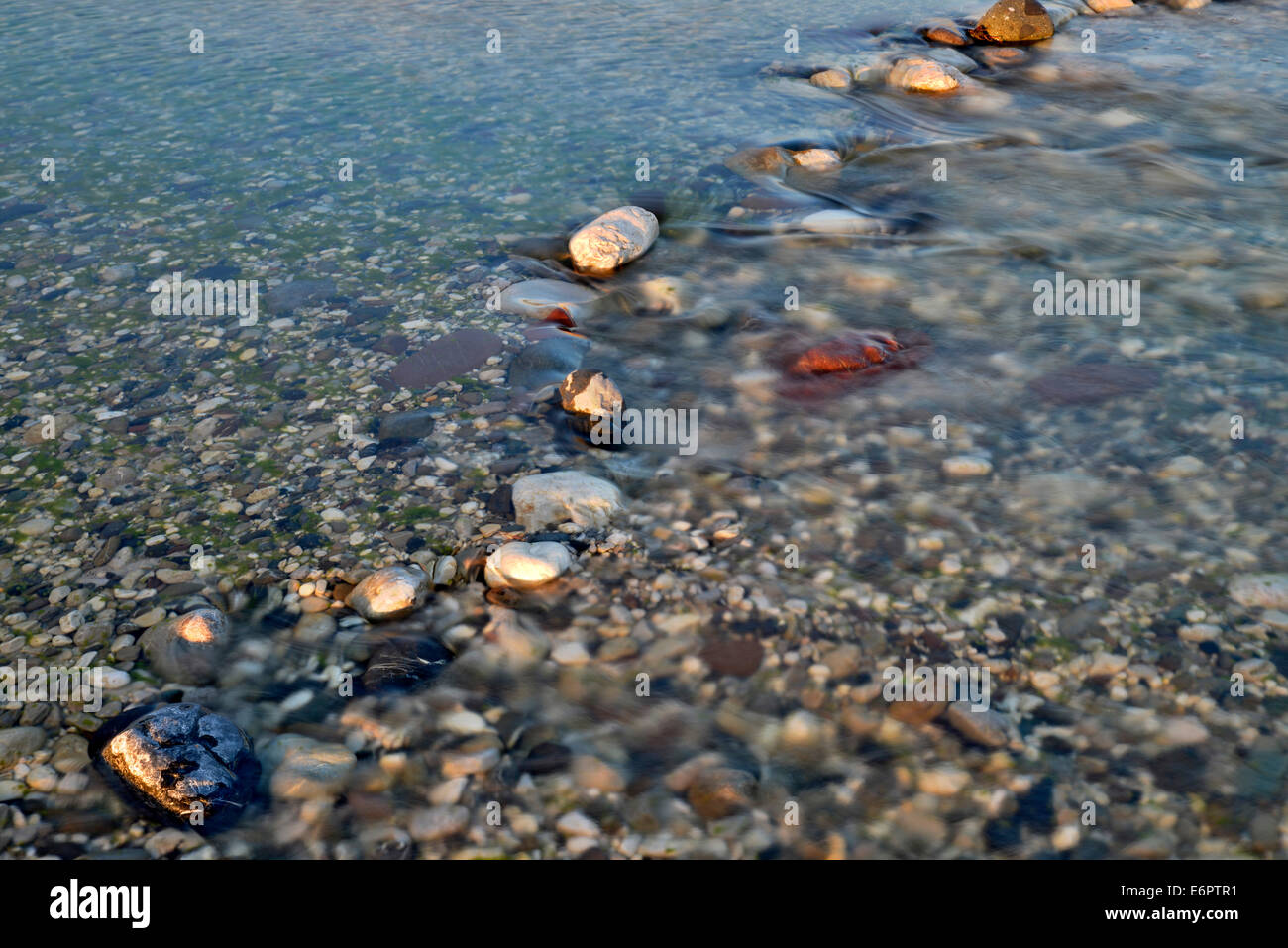 Rocks in the Tagliamento braided river, Forgaria nel Friuli, Udine province, Italy Stock Photo